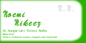noemi mikecz business card